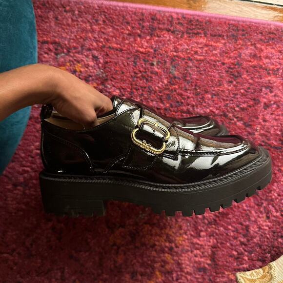 Sam edelman black leather chunky - Picture 1 of 4